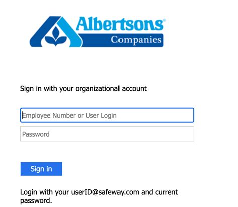 albertsons login in.